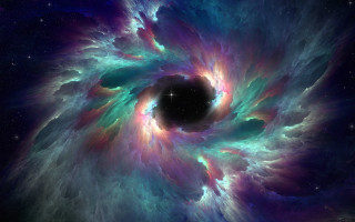 Blackhole colorful sky stars galaxy - star and dust free wallpaper for desktop