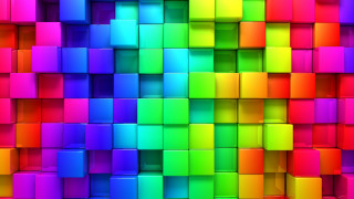 Colorful background cubes different sizes 2 - the center of the image free wallpaper