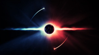 Black hole red blue light - a black hole free wallpaper for desktop