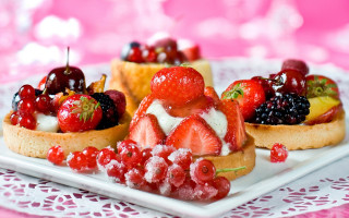 Fruit tarts whipped cream berries - delaunay free wallpaper for desktop