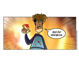 Man pizza comic strip cartoon - dungeon and dragons free wallpaper