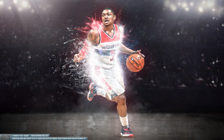 Basketball player running water splashing - a basketball player free wallpaper