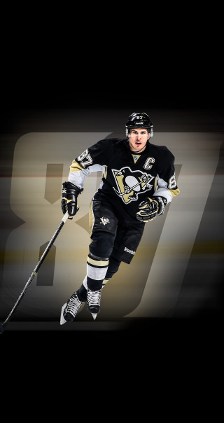 Hockey player running puck number - digital art free wallpaper for mobile