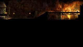 City bridge clocktower night fire - a city free wallpaper