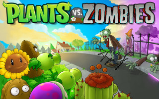Plants zombies cartoon scene background - a cartoon scene free wallpaper