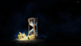 Clock tower light castle painting - art station free wallpaper