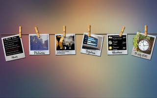 Clock calendar clothesline clothespins fake - a clothes line free wallpaper