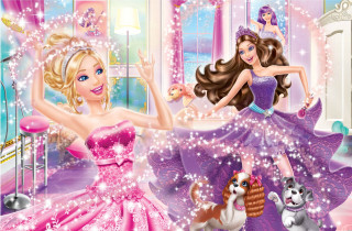 Barbie doll dancing dog cat - a barbie doll free wallpaper