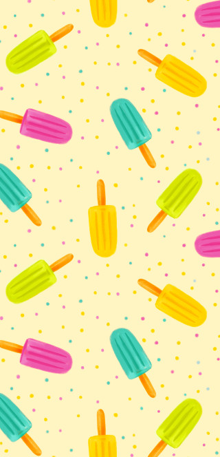 Ice cream cones scoops yellow - summer vibrancy free wallpaper for mobile