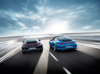 Blue sports cars highway sky - a highway free wallpaper