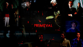 Primeval collage people lizard dark - a collage of photos free wallpaper