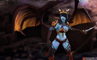 Woman dragon body crown sword - her head holding free wallpaper