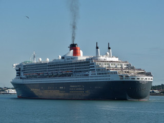Cruise ship bird flying boat - free ship wallpaper