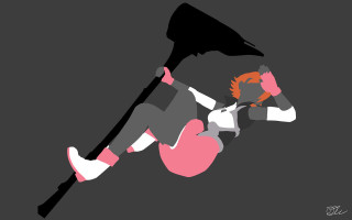 Woman bird blackbird pinkheart orangehair - vanita free wallpaper