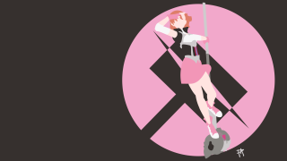 Pink hair woman pole minimalist - a pole free wallpaper for desktop