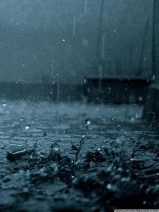 Person walking rain umbrella backpack - tonalism free wallpaper for mobile