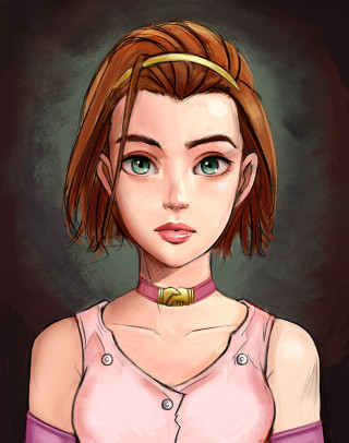 Woman pink shirt gold choker - a pink shirt free wallpaper for mobile