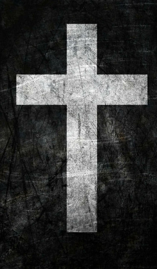 White cross black background grungy - banksy free wallpaper