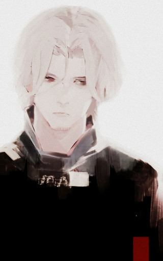 White hair black shirt red - a red stripe free wallpaper for mobile