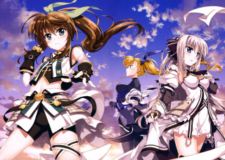Anime girls cloudy day sky 2 - a cloudy day free wallpaper