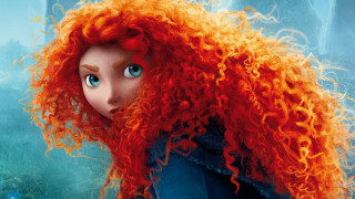 Red haired fire wig blue - curly hair free wallpaper