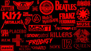 Red black stickers background group - punk art free wallpaper for desktop