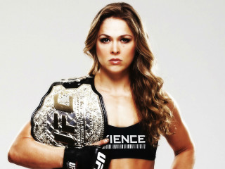 Woman black top wrestling belt - a silver free wallpaper for desktop