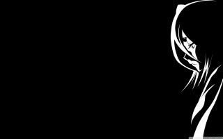 Black white anime creepy character - a creepy look free wallpaper