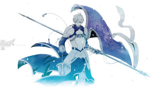 Woman sword shield blue umbrella - a sword and a shield free wallpaper
