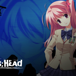 Pink hair girl blue background 2 - remodernism free wallpaper