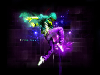 Man purple suit dancing neon - a neon background free wallpaper for desktop
