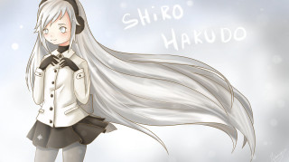 White haired girl jacket black - a white jacket free wallpaper