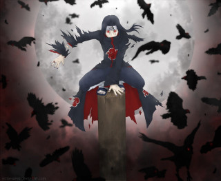 Woman black outfit red cape - dark art free wallpaper for desktop