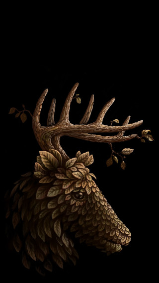 Deer head branch leaves neck - leesha hannigan free wallpaper for mobile