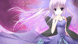 Girl blue dress white hair - a blue dress free wallpaper