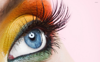 Woman eye bright makeup long - a womans eye free wallpaper