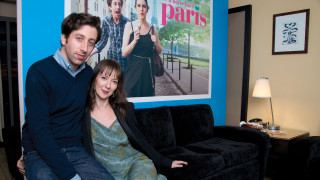 Man woman couch livingroom poster - the wall behind them free wallpaper