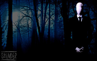Creepy man forest full moon - a full moon behind free wallpaper