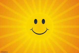 Yellow sun smiley face black - a black outline free wallpaper