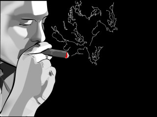 Man smoking cigarette world map 2 - a man smoking free wallpaper