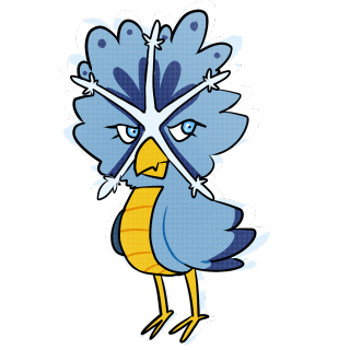 Cartoon bird knife blue face - free bird wallpaper for tablet