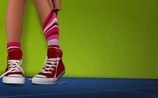 Red shoes striped socks blue - shoe free wallpaper for desktop