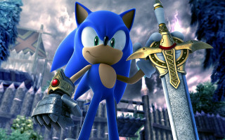 Sonic hedgehog sword castle sky - a sonic free wallpaper