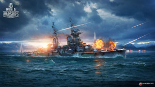 Battleship smoke water military naval - splash art free wallpaper for desktop