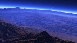 Mountain range distant object view - a view of a mountain range free wallpaper for desktop