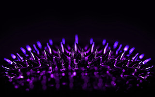 Purple object spikes black background - a purple object free wallpaper