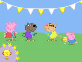 Peppa pig friends playing field - david young cameron free wallpaper