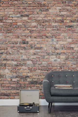 Couch suitcase brick wall record - a record player free wallpaper