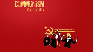 Red background men hammers hammer - sick symbol free wallpaper