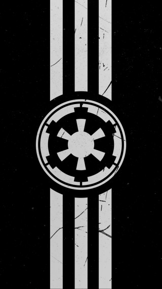 Star wars logo black background 5 - a black circle free wallpaper for mobile